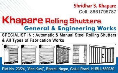 KHAPARE ROLLING SHUUTERS HUBLI