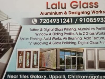 LALU GLASS ALUMINIUM & DESIGNING WORKS CHIKMAGALUR