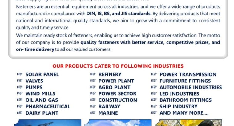 SUNDHA FASTENERS BANGALORE