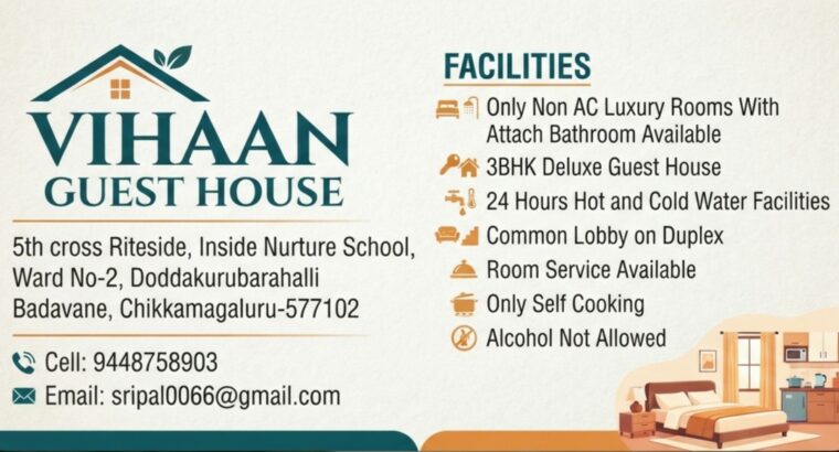 VIHAAN GUEST HOUSE CHIKMAGALUR